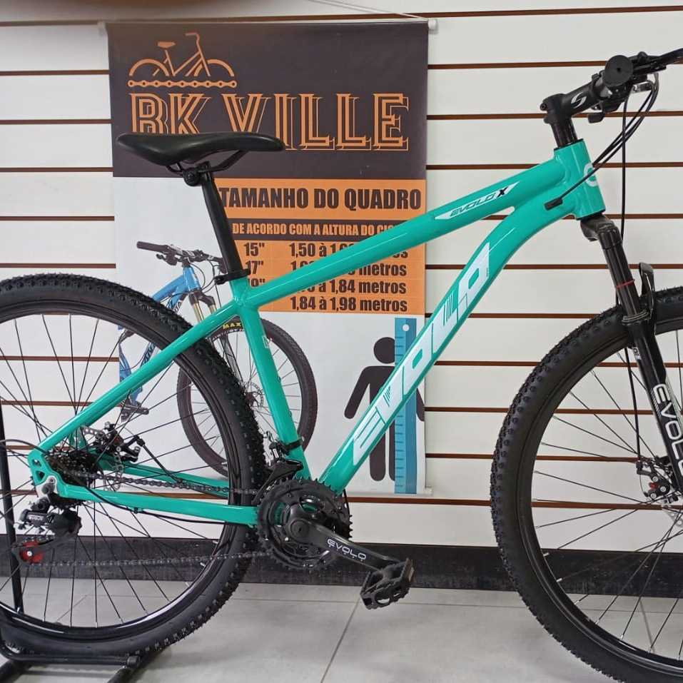 BICICLETA 29 ALUM 21V AZUL TURQUESA AD.BR EVOLO